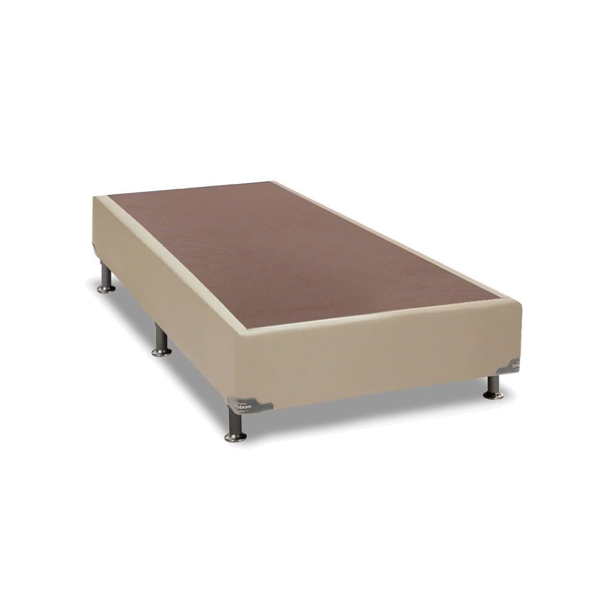 Cama Box Base Ortobom Universal Couríno Bege Solteiro 88