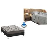 Cama Box Casal Crc Colchao Iso 100 Ortobom Cabeceira Plus Atacama