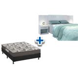 Cama Box Casal Crc Colchao Iso 100 Ortobom Cabeceira Plus Branco