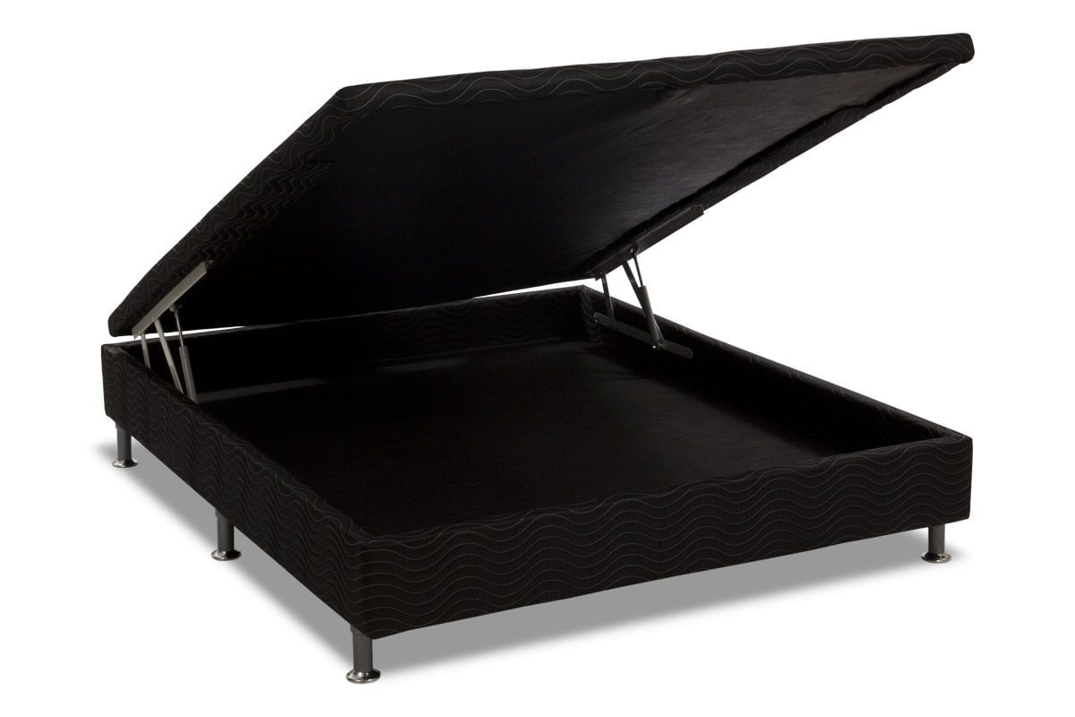 Cama Box Baú Ortobom Physical Tecido Nero BlackSolteiro-0,88x1,88x0,26