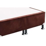 Cama Box Base Ortobom Americana Camurça Rosolare Marron 23 cm alt.-Queen Size-1,58-(2 Vol. 0,79x1,98x0,23)
