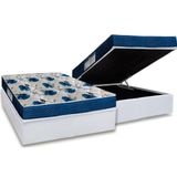 Cama Box Bau Casal Colchao Espuma Ortobom D28 Ep Iso 60 Super Firme Base Crc Courano White 138x188