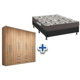 Cama Box Casal Colchao D33 Ortobom Guarda Roupa Master 8 6 Atacama