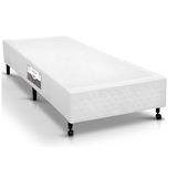 Cama Box Castor Poli Branco Solteiro - 0,88x1,88x0,23