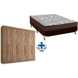 Cama Box Casal Colchao D45 Ortobom Guarda Roupa Master Vip 8 4 Atacama