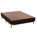 Cama Ortobom Box Base Universal Camurça Rosolare Café 20 Solteiro - 0,78x1,88x0,20
