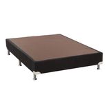 Cama Ortobom Box Base Americana Nobuck Nero Black 23 Solteiro - 0,88x1,88x0,23