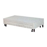 Cama Box Paropas Sleeping White c/ Auxiliar Solteiro - 0,88x1,88x0,30