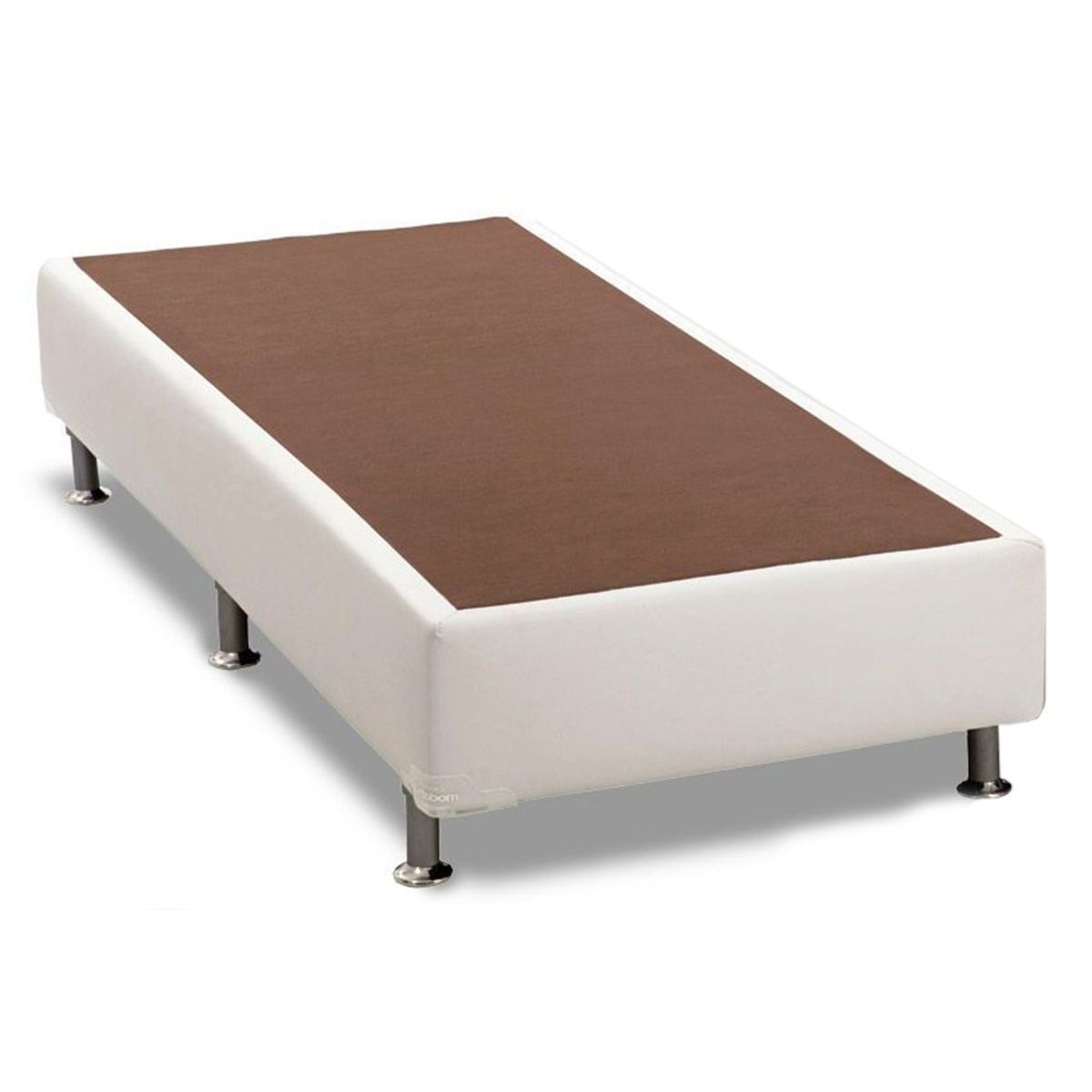 Cama Ortobom Box Universal Courino Branco Solteiro 88
