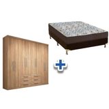 Cama Box Casal Colchao D45 Ortobom Guarda Roupa Master 8 6 Atacama