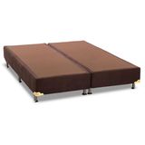 Cama Box Base Ortobom Nobuck Marrom 30 Queen - 1,58x1,98x0,30