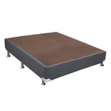 Cama Ortobom Box Base Universal Nobuck Cinza 20 King - 1,93x2,03x0,20