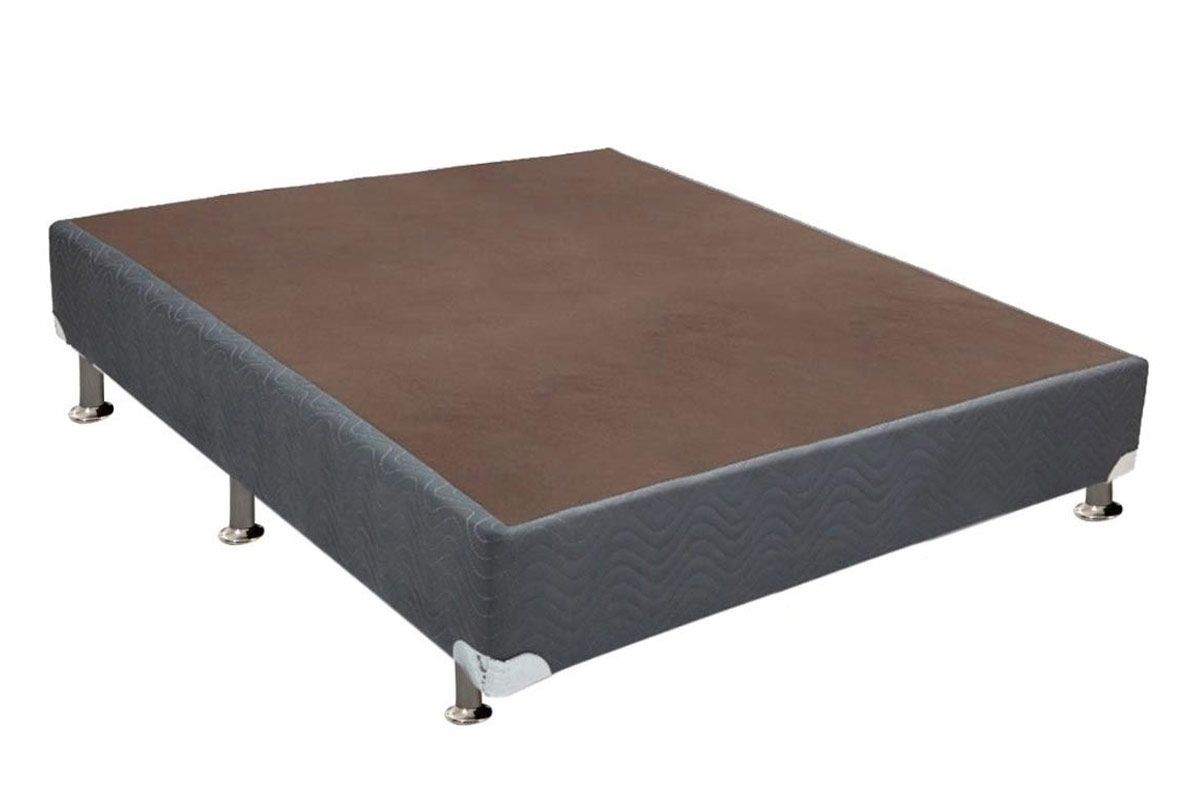 Cama Ortobom Box Base Universal Nobuck Cinza 20 King - 1,93x2,03x0,20