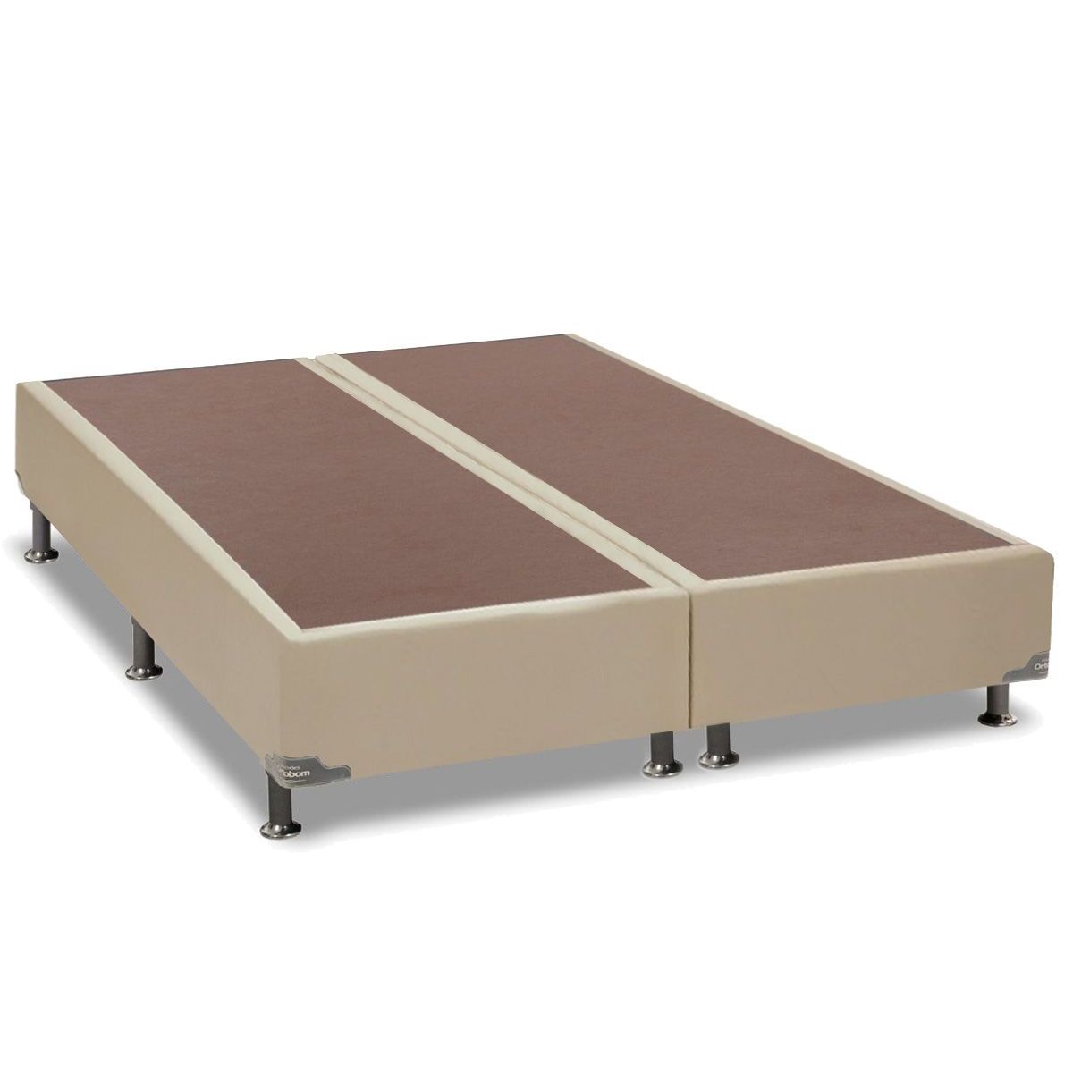 Cama Box Base Ortobom Couríno Bege Queen 158