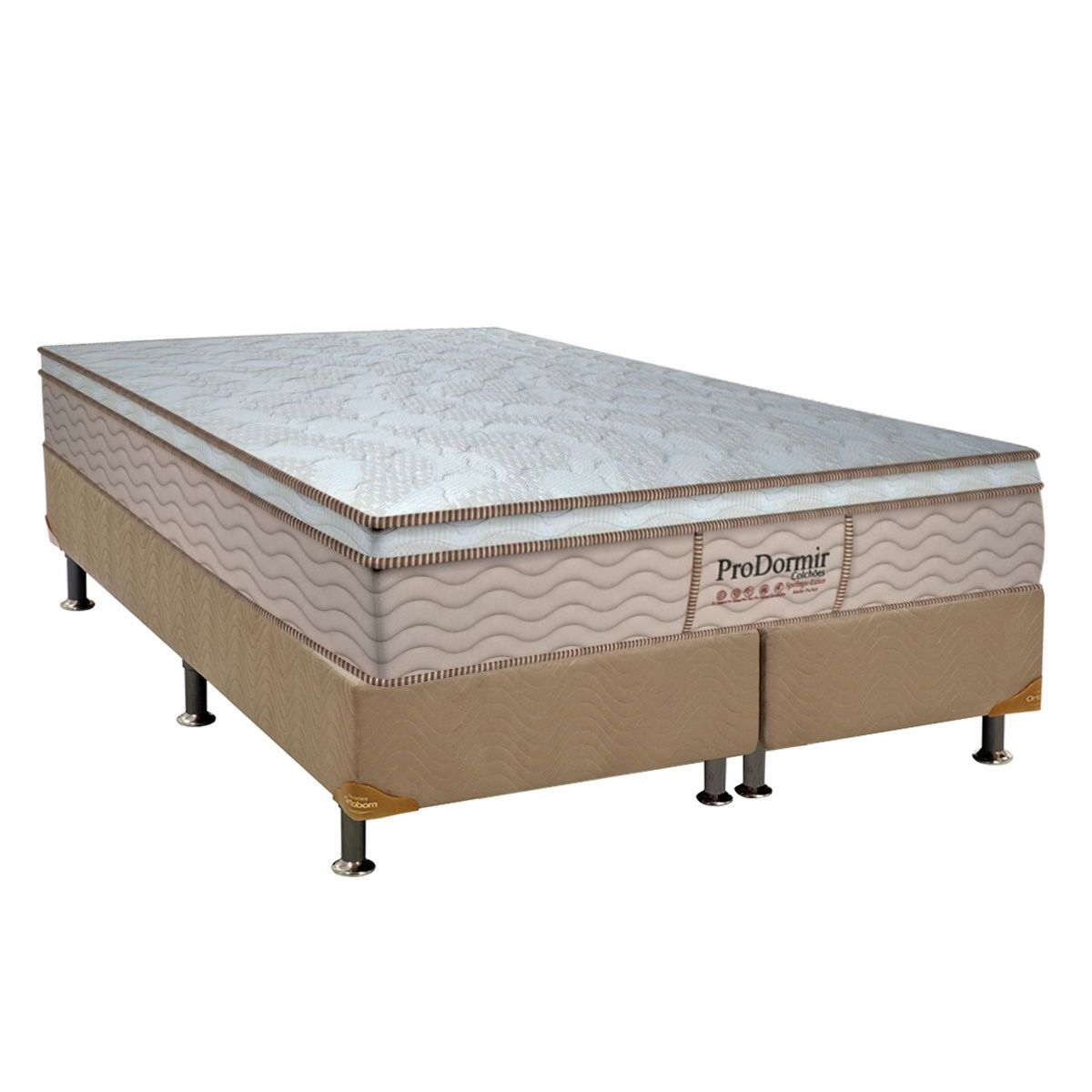 Conjunto Box-Colchão ProDormir Luxo+Cama King 193x203