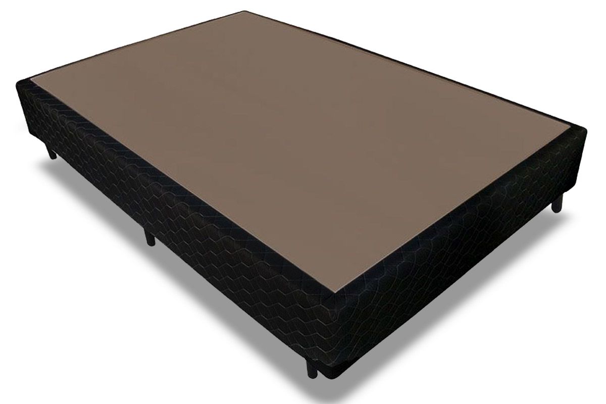 Cama Box Base Probel Tela Black 26 cm- Cama Box King Size-1,93x2,03x0,25-Sem Colchão