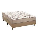 Cama Box Casal Colchao Espuma Ortobom D33 Ep Anatomico Fort Tech Iso 100 Base Crc Suede Clean 138x188