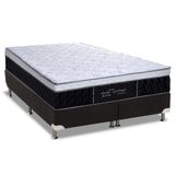 Cama Box Queen Colchao Molas Masterpocket Ensacadas Probel Perfil Springs Plus Base Crc Suede Black 158x198