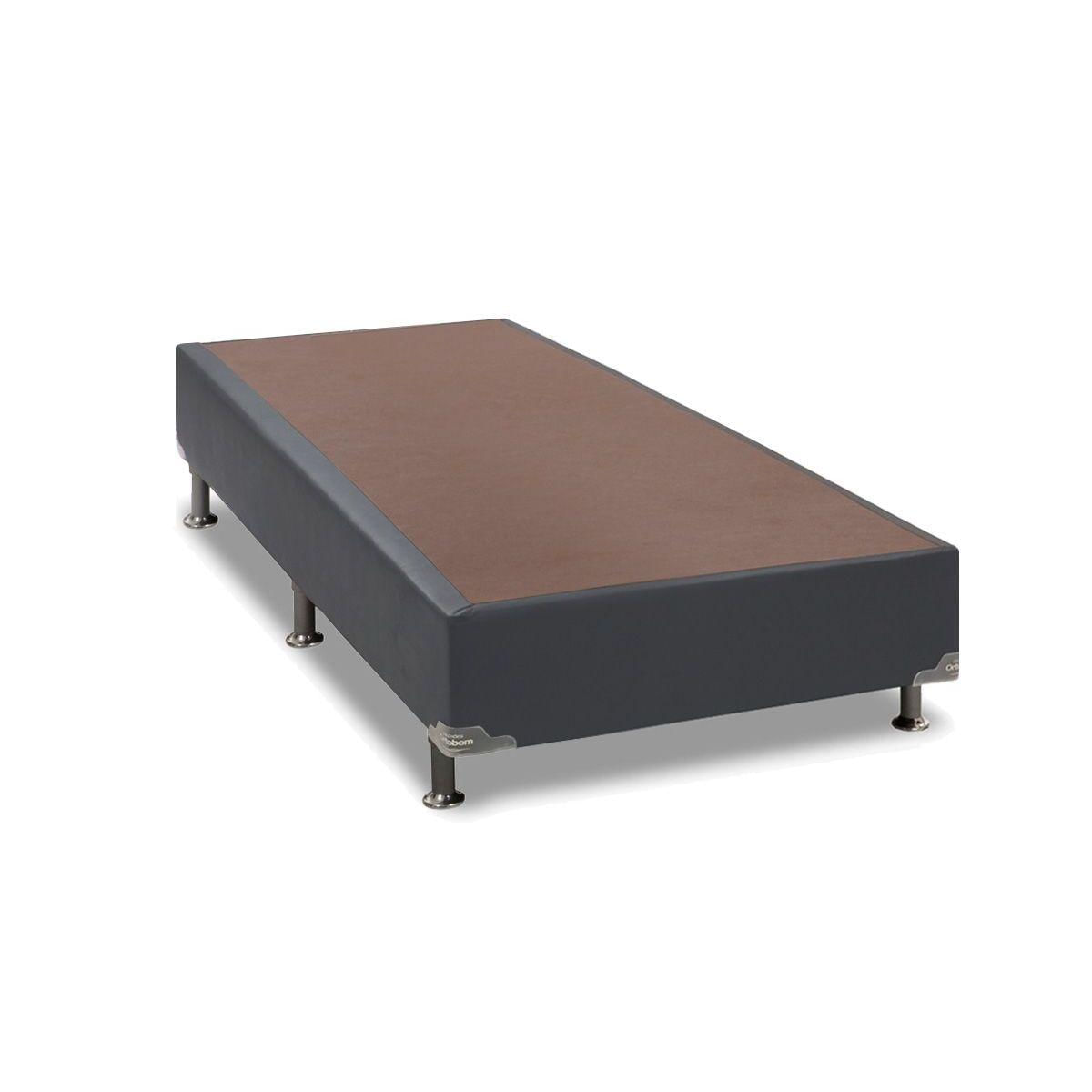 Cama Box Base Universal Solteiro Courano Gray 88x188x20 Ortobom
