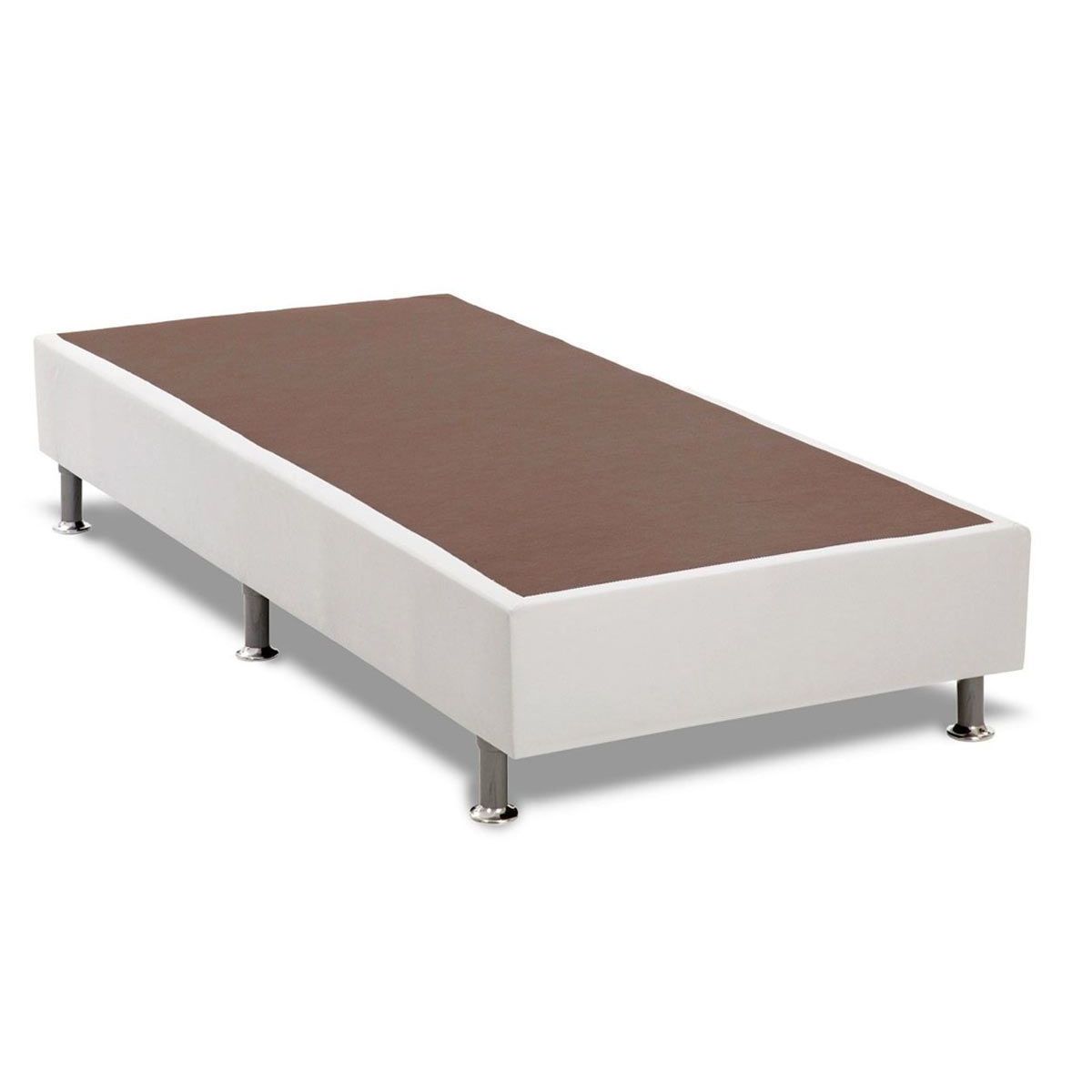 Cama Ortobom Box Universal Courino Branco Solteiro 88