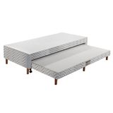Cama Box Paropas Sleeping White c/ Auxiliar Solteiro 88