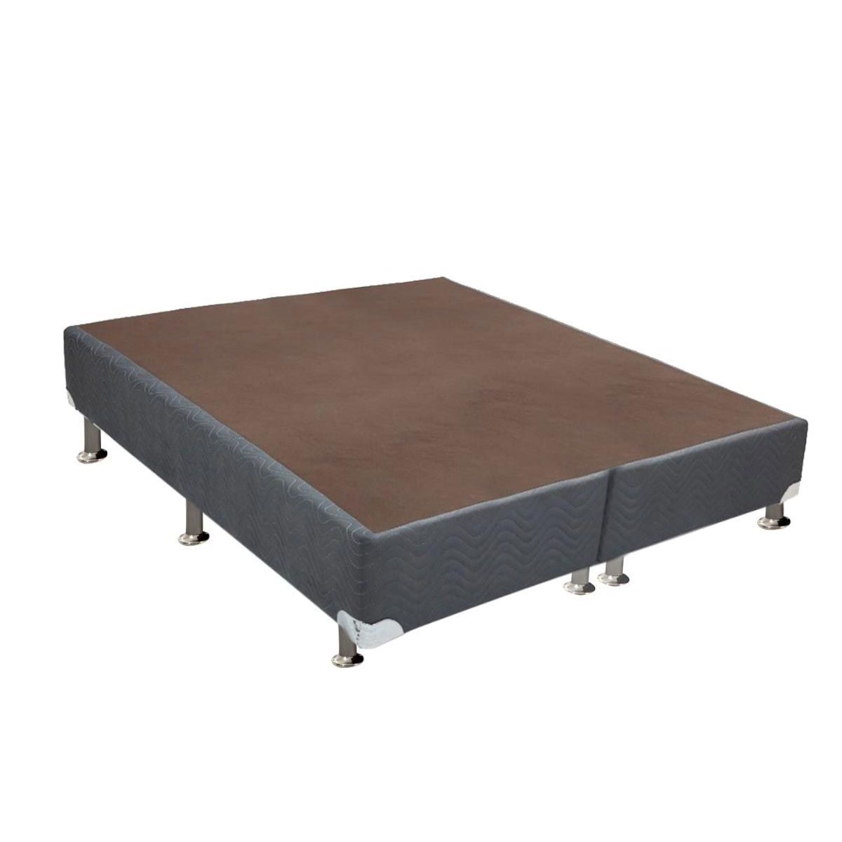 Cama Ortobom Box Base Universal Nobuck Cinza King 186