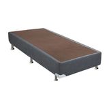 Cama Ortobom Box Base Universal Nobuck Cinza Solteiro 78