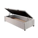 Cama Box Bau Universal Solteiro Rustico White 88x188x36 Paropas