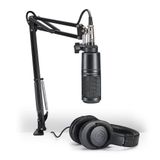 Kit Audio-technica At2020pk Microfone At2020 + Fone Ath-m20x