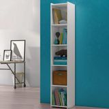 Estante Para Livros Malasia Branco 4 Prateleiras Casa Mobilia