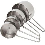 Conjunto de Medidores   Jogo com 4 Xicaras Medidoras   Inox