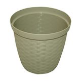 Cachepo Rattan Cinza Taupe Okla 16x14,6cm 1,7l