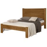Cama Casal Madeira Maciça Lara Imbuia At Moveis