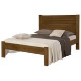 Cama Casal Madeira Maciça Lara Castanho At Moveis