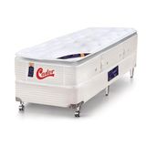 Cama Box + Colchão Castor Solteiro Super Luxo Vitagel One Face Pocket 120x203x56cm