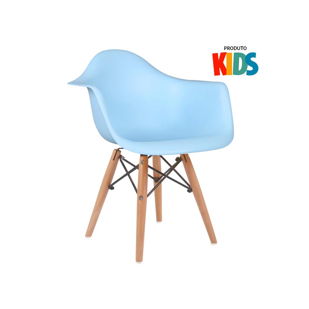 Cadeira Infantil Eames Junior Com Apoio De Braços - Kids - Azul