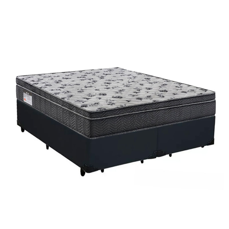 Cama Box Queen + Colchão Ortobom Iso 1.0.0 Ortopillow D33 68x158x198