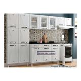 Cozinha Modulada Completa Star New 3 Pecas 2 Armarios 1 Paneleiro Cpt106 Branco Telasul