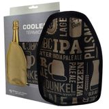 Cooler Térmico Bolsa Preta Com Frase Gel Vinho Espumante