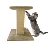 Arranhador para gatos torre juta crua c/ marrom claro 50cm