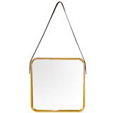 Espelho Adnet Quadrado 39x39cm Dourado Carrefour HO242799