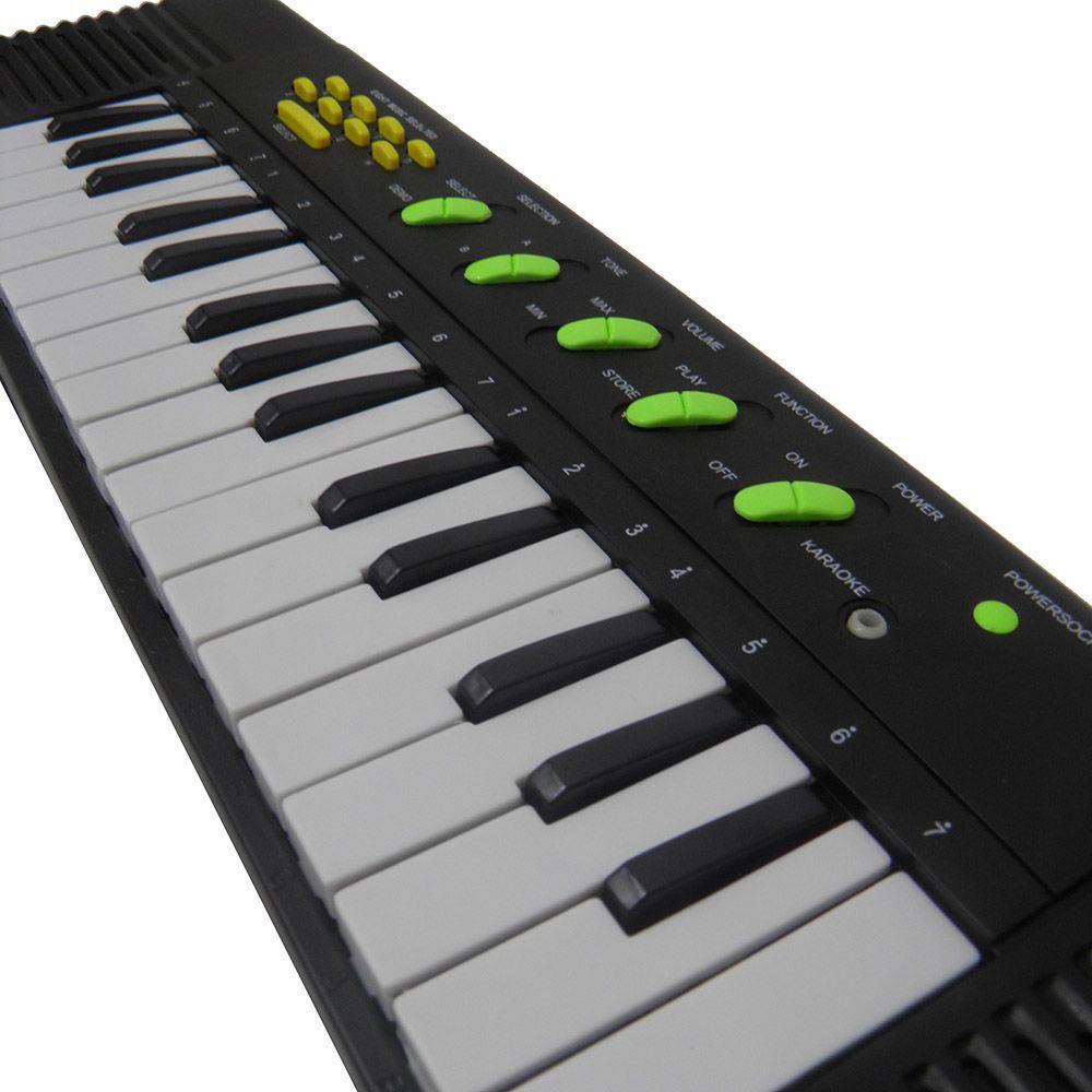 Teclado Infantil Piano Brinquedo Musical Com Karaoke E Microfone