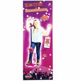 Microfone Infantil Com Pedestal Karaoke Musical Show Roxo Toyng