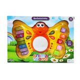 Brinquedo Teclado Educativo Musical Borboleta Com Som E Luz