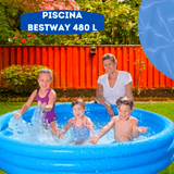 Piscina Inflável Infantil 480 Litros Redonda 1,83m X 33cm Bestway