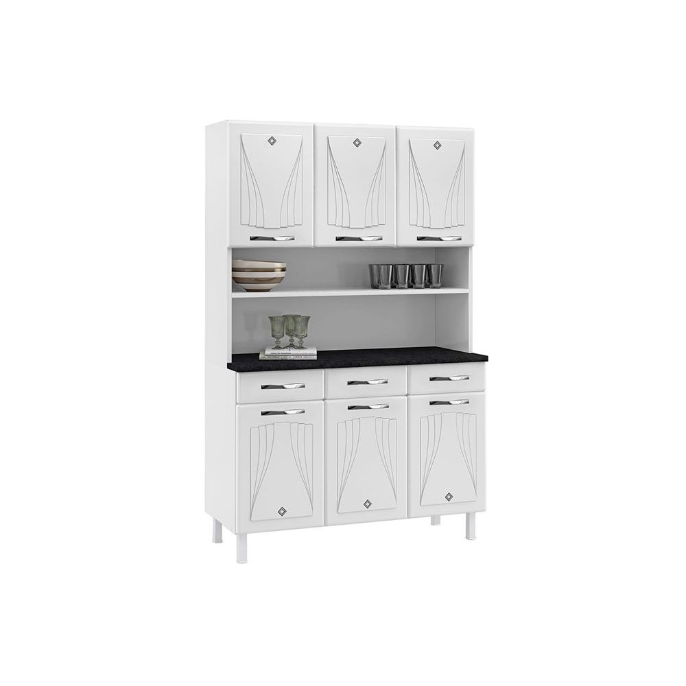 Kit de Cozinha Telasul Star New Aço 6 Portas 120cm Branco