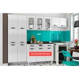 Kit De Cozinha Modulada 3 Pecas Rubi Aco 2 Armarios 1 Paneleiro Cpt48 Branco Telasul