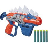 NERF DinoSquad Stegosmash Dart Blaster, 4-Dart Storage, Pull-Back Priming Handle, 5 Dardos Oficiais, Design de Dinossauro, Estagossauros Spikes
