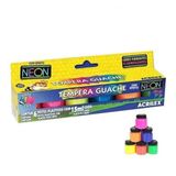 Tinta Tempera Guache Acrilex 6 Cores Neon 15ml - Lavável