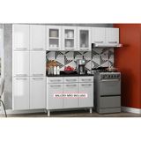 Cozinha Modulada Telasul Topazio 3 Pecas 2 Armarios 1 Paneleiro Cpt123 Branco